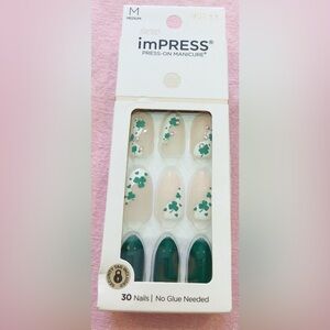 imPRESS green Press-On Nails Kit NEW
